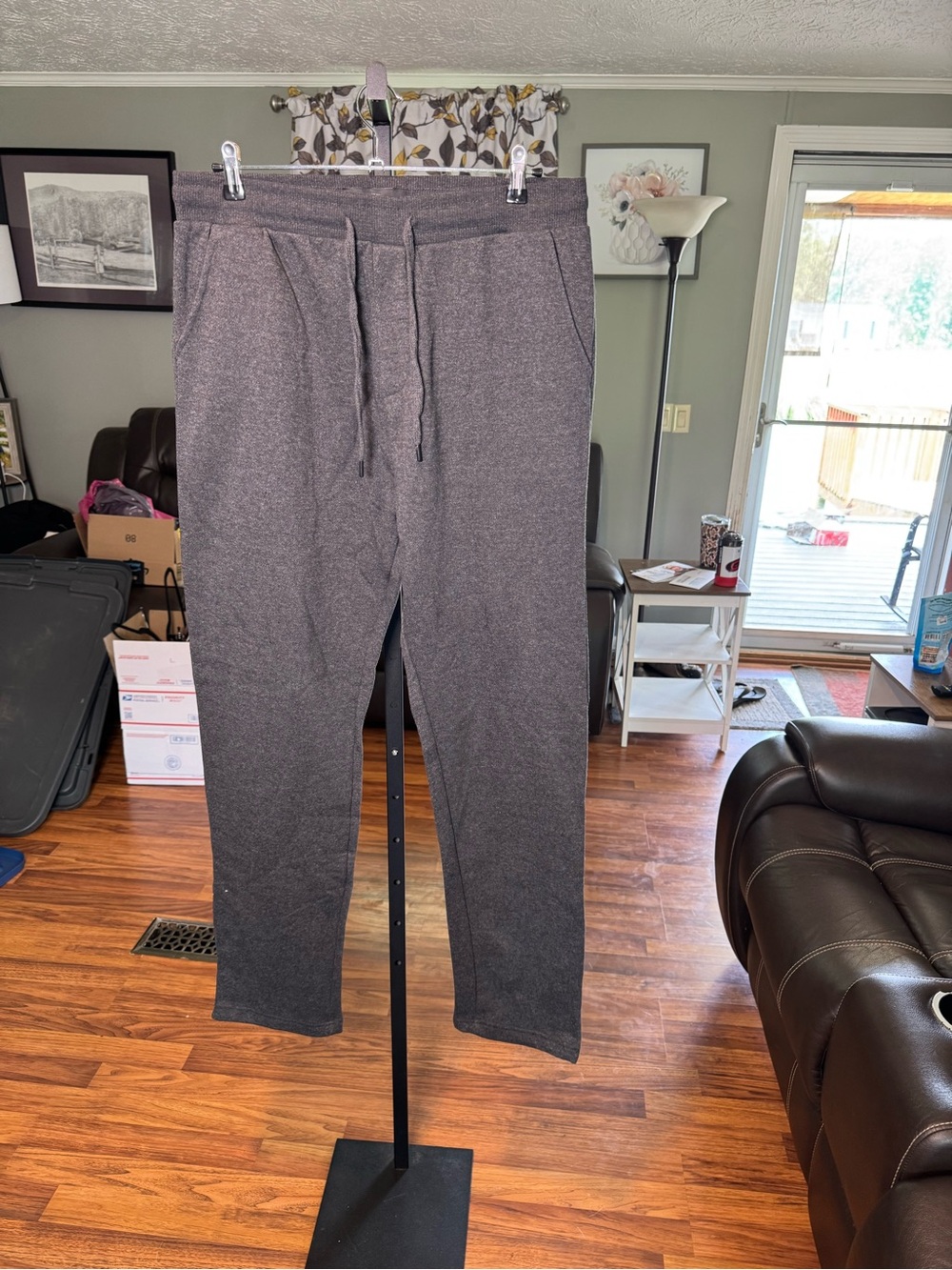 Free Planet Men's Charcoal Gray Drawstring Joggers